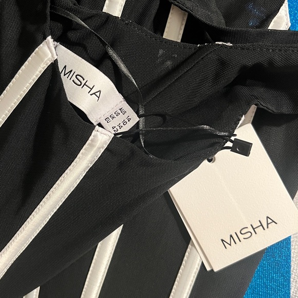 🆕 MISHA Kyanni Bodysuit in Black & Ivory - Picture 13 of 13